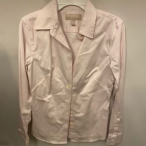 Pastel pink Banana Republic button down, non iron, size 2